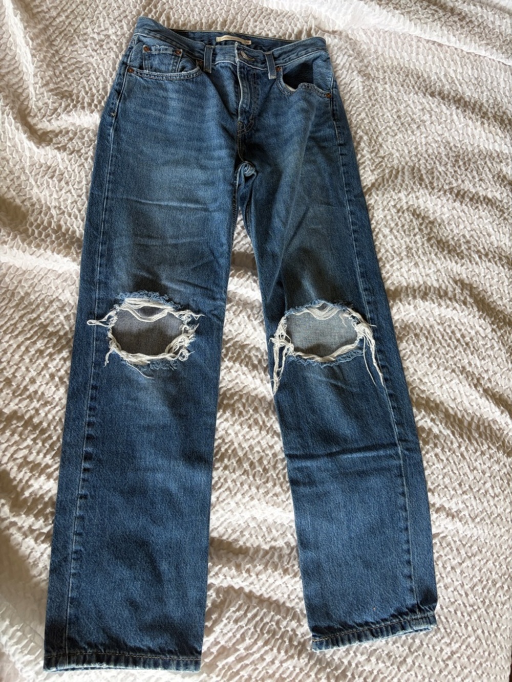 Levi's Low Pro Straight Distressed Low Pro Straight Jeans
